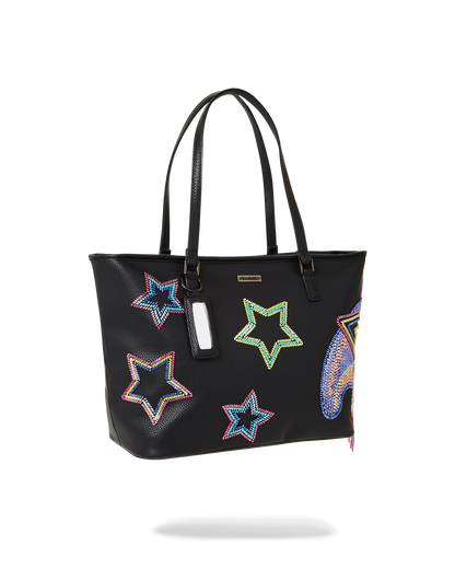 SPRAYGROUND® TOTE STAR RACER A.I.7 SANDFLOWER COLLAB BEADED TOTE