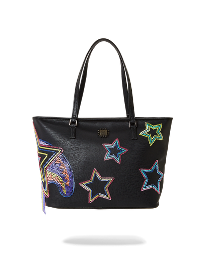 SPRAYGROUND® TOTE STAR RACER A.I.7 SANDFLOWER COLLAB BEADED TOTE