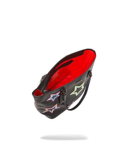 SPRAYGROUND® TOTE STAR RACER A.I.7 SANDFLOWER COLLAB BEADED TOTE