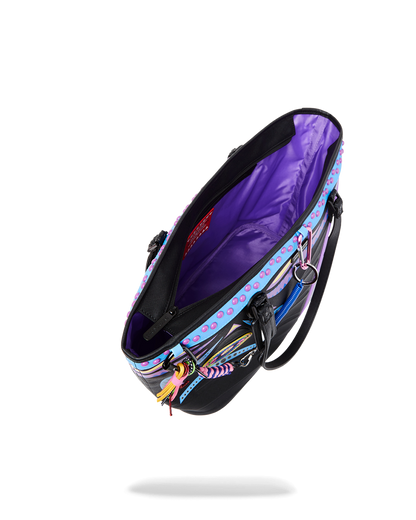 SPRAYGROUND® TOTE AFRICAN INTELLIGENCE 12 BROOKLYN & BEYOND TOTE - SANDFLOWER COLLAB