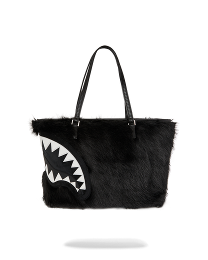 SPRAYGROUND® TOTE FUR CRAY BLACK TOTE