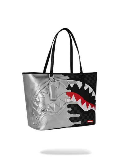 SPRAYGROUND® TOTE SILVER SIDE DRIP TOTE