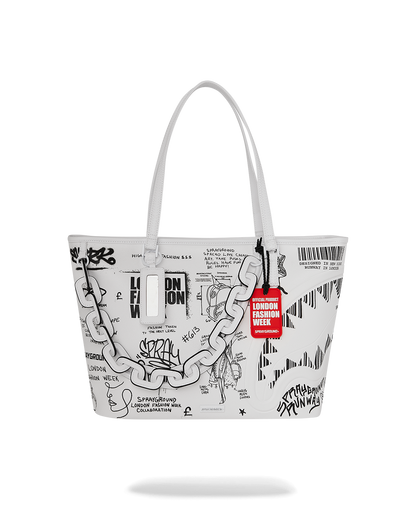 SPRAYGROUND® TOTE LFW SKETCHED BLACK AND WHITE TOTE