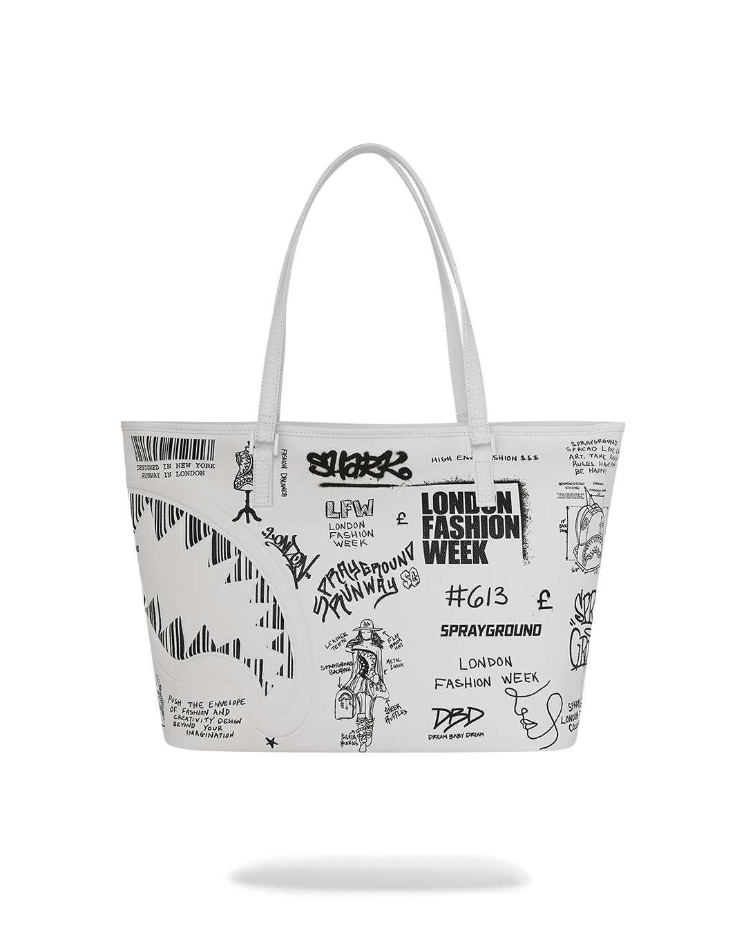 SPRAYGROUND® TOTE LFW SKETCHED BLACK AND WHITE TOTE
