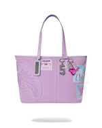 SPRAYGROUND® TOTE PURPLE CANVAS STITCH TOTE