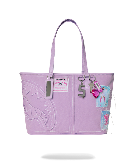 SPRAYGROUND® TOTE PURPLE CANVAS STITCH TOTE