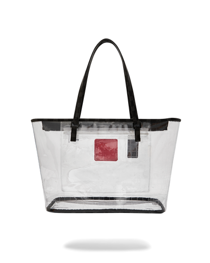 SPRAYGROUND® TOTE DRIP CHECK FULLY CLEAR TOTE
