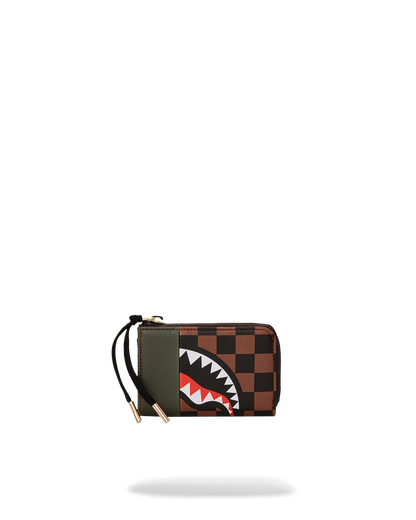 SPRAYGROUND® WALLET EXTERIOR GOLD ZIP POCKET SHARKS IN PARIS WALLET