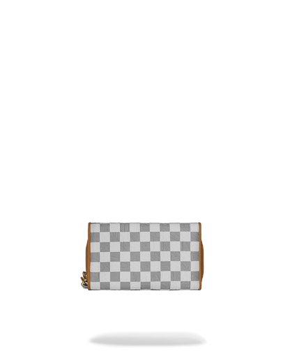 SPRAYGROUND® WALLET EMBOSSED CREAM CHECK TURN LOCK WALLET