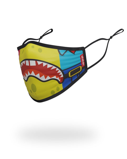 SPRAYGROUND® FASHION MASK ADULT SPONGEBOB OG SHARK FORM FITTING FACE-COVERING