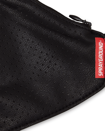 SPRAYGROUND® FASHION MASK DAMAGE CONTROL STASH POCKET VEGAN LEATHER FACE MASK