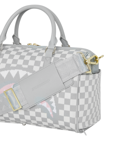 SPRAYGROUND® DUFFLE KNIT SHARKS IN PARIS IN CREAM MINI DUFFLE