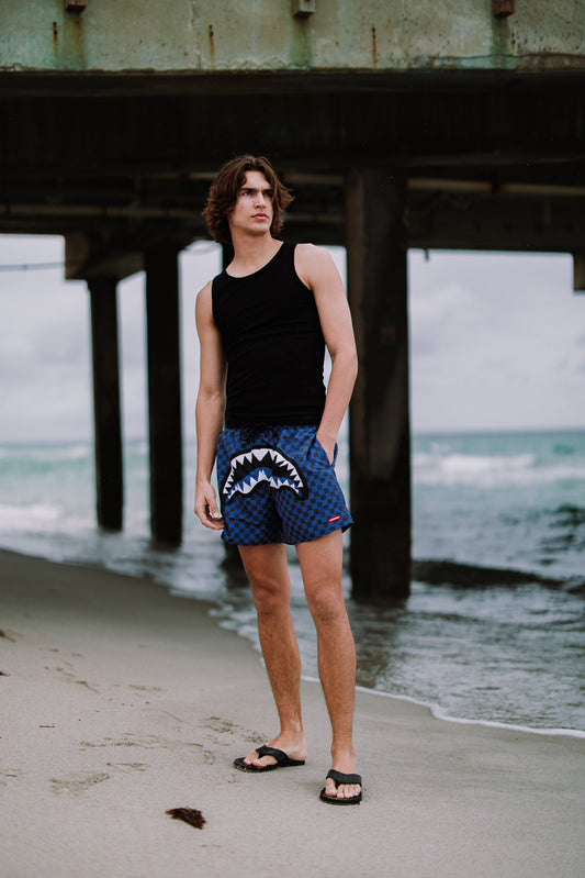 SPRAYGROUND® SWIM MIDNIGHT SHARKS IN PARIS SWIM SHORTS