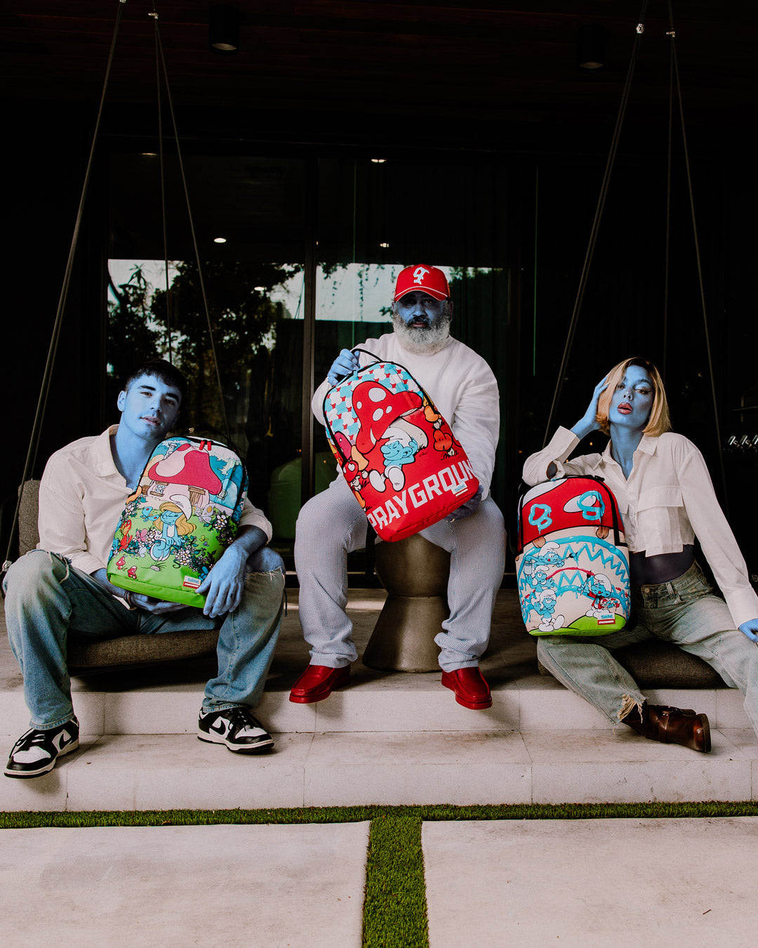 SPRAYGROUND® BACKPACK SMURF CHILLING SPRAYGROUND DLXR BACKPACK