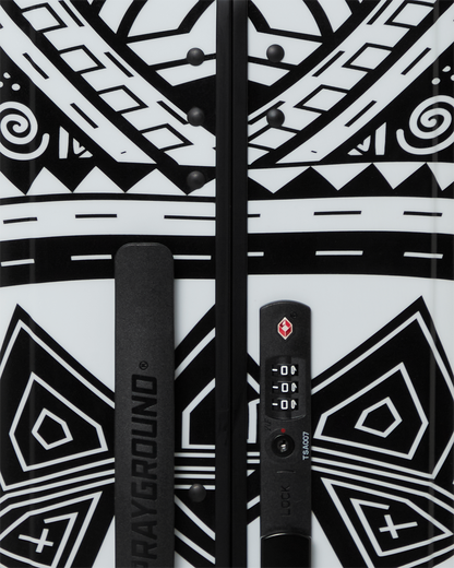 SPRAYGROUND® LUGGAGE A.I. AFRICAN INTELLIGENCE THE SKYHAWK CARRY-ON LUGGAGE - SANDFLOWER COLLAB
