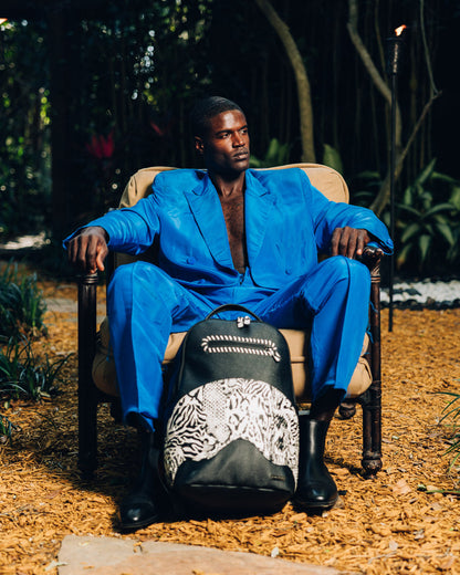 SPRAYGROUND® BACKPACK A.I. AFRICAN INTELLIGENCE WILD NILE BACKPACK - SANDFLOWER COLLAB