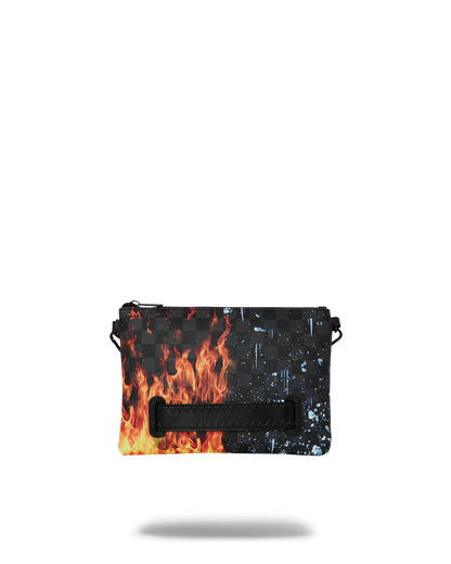 SPRAYGROUND® POUCHETTE FIRE & ICE SHARK CROSSOVER CLUTCH