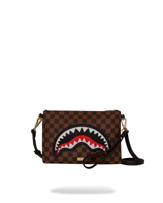 SPRAYGROUND® POUCHETTE SAWTOOTH SHARKS IN PARIS CROSSOVER CLUTCH