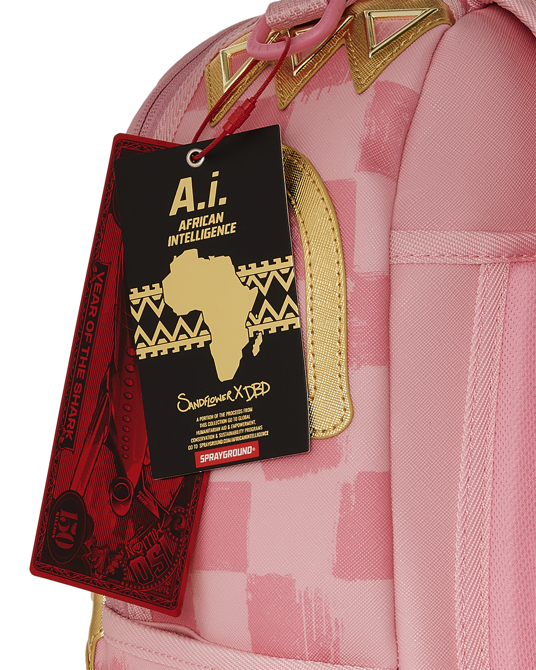 SPRAYGROUND® BACKPACK A.I. AFRICAN INTELLIGENCE MESSAGE FROM THE FUTURE BACKPACK - SANDFLOWER COLLAB