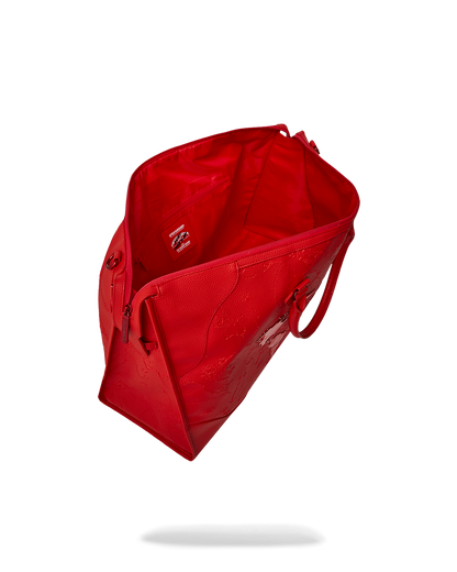 SPRAYGROUND® DUFFLE JAMES GLOBAL RED PYRAMID LARGE DUFFLE