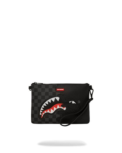 SPRAYGROUND® POUCHETTE UNFINISHED SHARK CROSSOVER CLUTCH