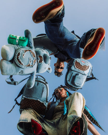 SPRAYGROUND® DUFFLE DENIM SHARK DUFFLE