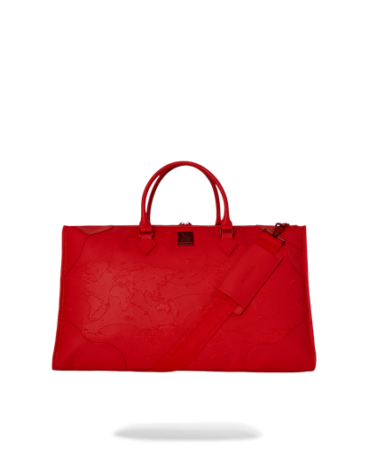 SPRAYGROUND® DUFFLE JAMES GLOBAL RED PYRAMID LARGE DUFFLE