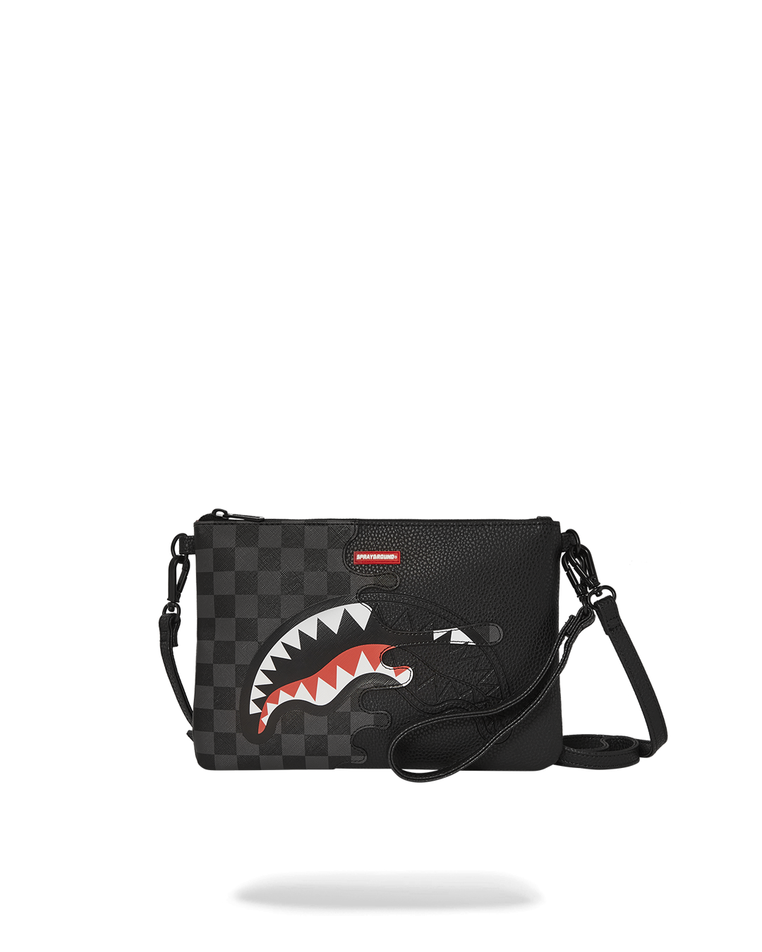SPRAYGROUND® POUCHETTE UNFINISHED SHARK CROSSOVER CLUTCH