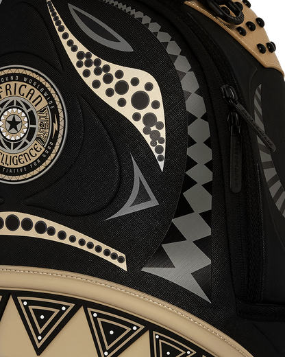 SPRAYGROUND® BACKPACK A.I. AFRICAN INTELLIGENCE SHARKS OF THE GOLD OCEAN BACKPACK - SANDFLOWER COLLAB