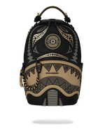 SPRAYGROUND® BACKPACK A.I. AFRICAN INTELLIGENCE SHARKS OF THE GOLD OCEAN BACKPACK - SANDFLOWER COLLAB