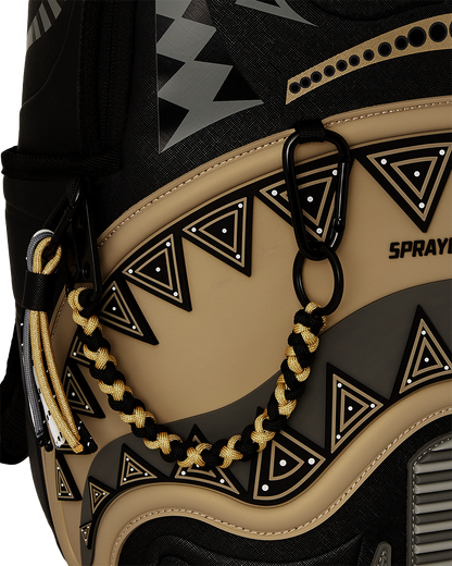 SPRAYGROUND® BACKPACK A.I. AFRICAN INTELLIGENCE SHARKS OF THE GOLD OCEAN BACKPACK - SANDFLOWER COLLAB