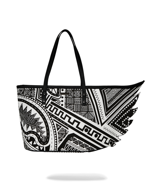 SPRAYGROUND® TOTE A.I. AFRICAN INTELLIGENCE THE SKYHAWK WING TOTE - SANDFLOWER COLLAB