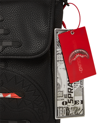 SPRAYGROUND® SLING UNFINISHED SHARK MESSENGER SLING BAG