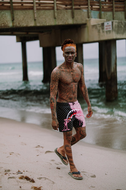 SPRAYGROUND® SWIM PINK PANTHER HALF PAINTED SWIM SHORTS