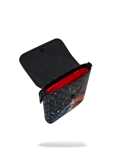 SPRAYGROUND® SLING FIRE & ICE SHARK MESSENGER SLING