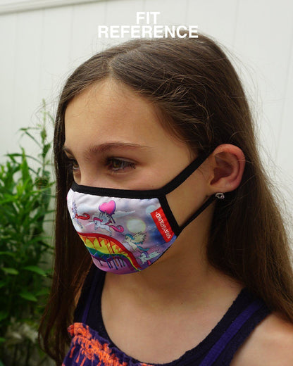 SPRAYGROUND® FASHION MASK KIDS FORM FITTING MASK: ARCADE SHARK