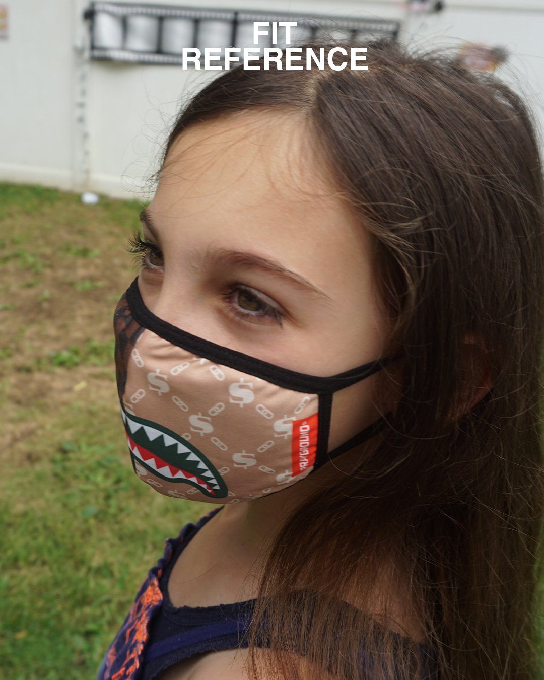 SPRAYGROUND® FASHION MASK KIDS FORM FITTING MASK: SHARK ISLAND